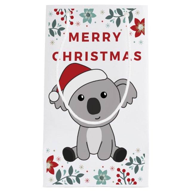 Koala Christmas Snow Winter Animals Koalas Small G Gift Bag (Front)