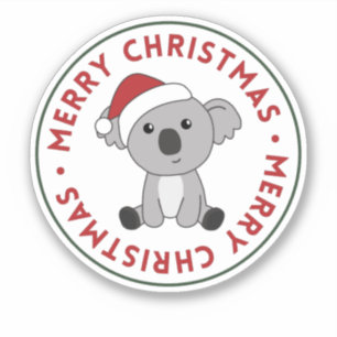 Koala Christmas Snow Winter Animals Koalas Sticker