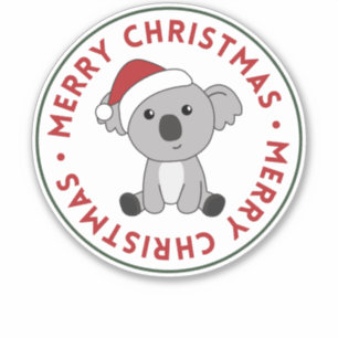 Koala Christmas Snow Winter Animals Koalas Sticker