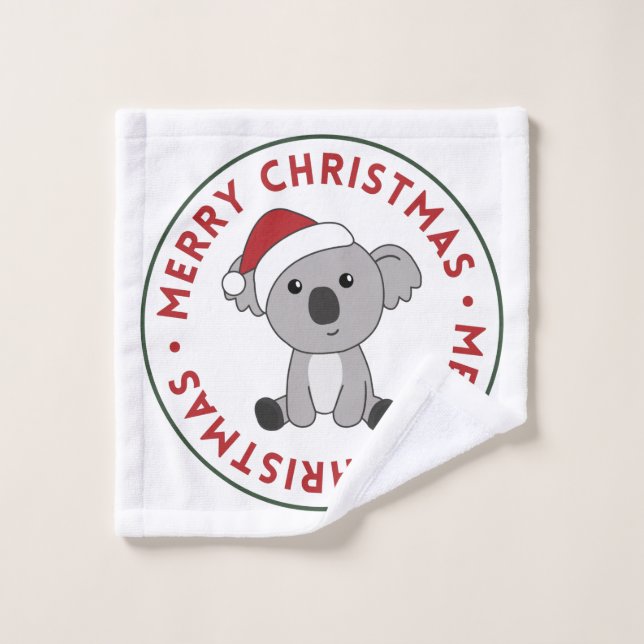 Koala Christmas Snow Winter Animals Koalas Wash Cl Wash Cloth (Wash Cloth)