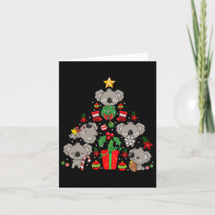 Koala Christmas Tree Cute Bear  Card