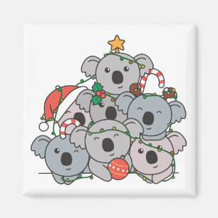 Koala Christmas Tree Funny Animal Christmas Magnet