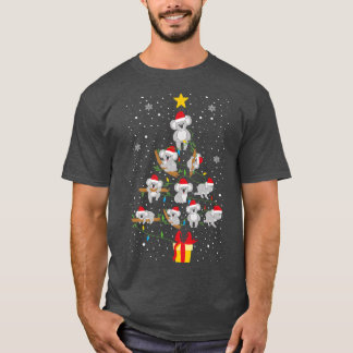 Koala Christmas Tree Lights Funny Xmas Mens Womens T-Shirt
