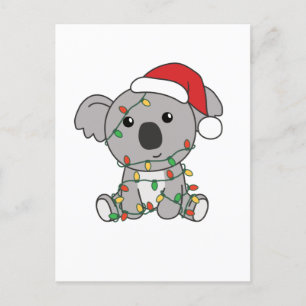 Koala Christmas Winter Animals Koalas Holiday Postcard