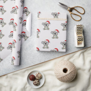 Koala Christmas Winter Animals Koalas Wrapping Pap Paper