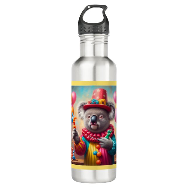 Koala Clown Stainless Steel Water Bottle (Front)