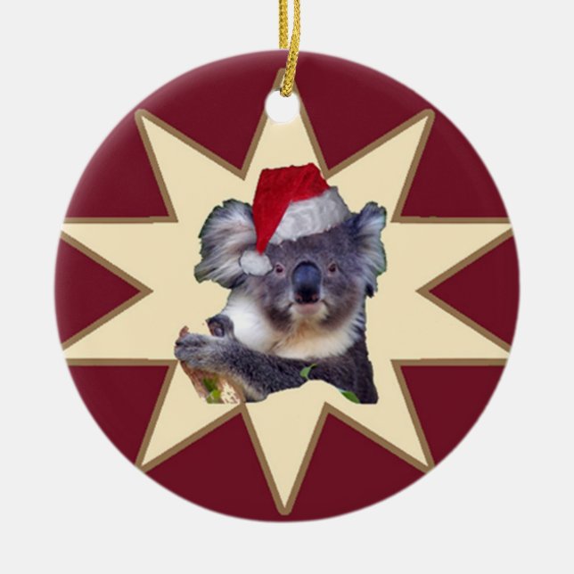 Koala & Cockatoo Christmas Ornament (Front)