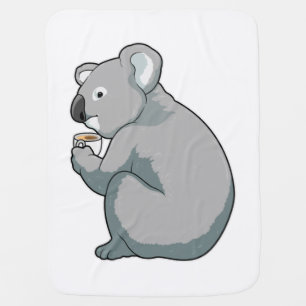 Koala Coffee Cup Baby Blanket