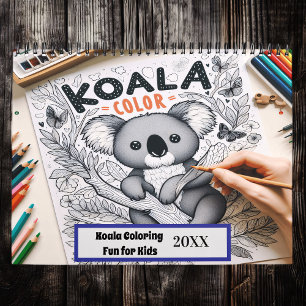 Koala Coloring Fun for Kids 20XX Calendar