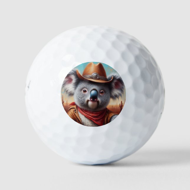 Koala Cowboy Golf Balls (Front)