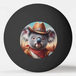 Koala Cowboy Ping Pong Ball