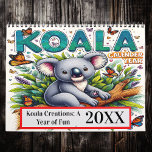 Koala Creations: A Year of Fun 2025/2026 Calendar<br><div class="desc">Bring joy and creativity into every month with Koala Creations: A Year of Color! This vibrant 2025/2026 calendar is perfect for kids who love Koala Bears. Each month showcases a playful koala in a fun, imaginative setting, from exploring the forest to hanging out in the treetops. The calendar not only...</div>