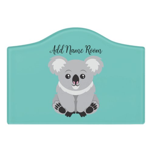 Koala Crest Shape Room Sign