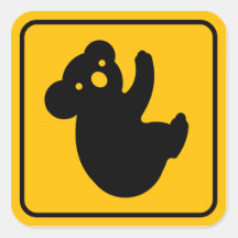 Koala Crossing Cute Road Sign Sticker