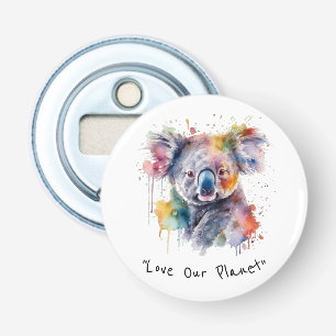 Koala Cuddles in Color, custom Bottle Opener