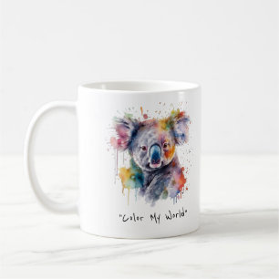 Koala Cuddles in Color, custom Coffee Mug