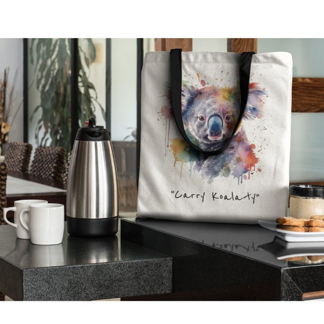 Koala Cuddles in Color, custom Tote Bag (Creator Uploaded)