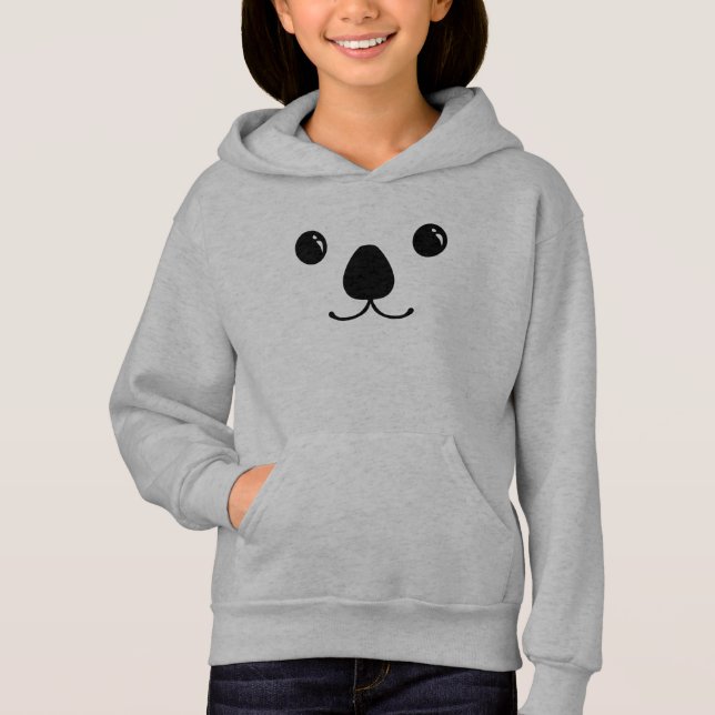 Koala Cute Animal Face Design Hoodie (Front)