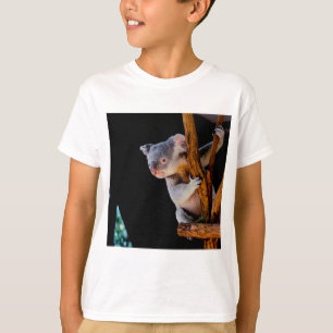 Koala Cute in Tree Gray T-Shirt