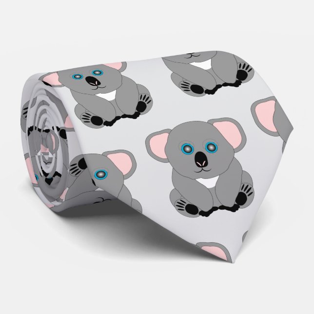 Koala Design Neck Tie (Rolled)