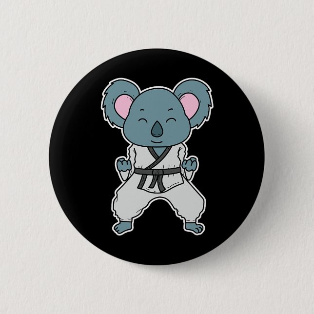 Koala Does Karate  Button (Front)