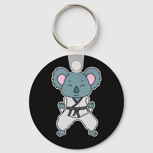 Koala Does Karate  Keychain (Front)