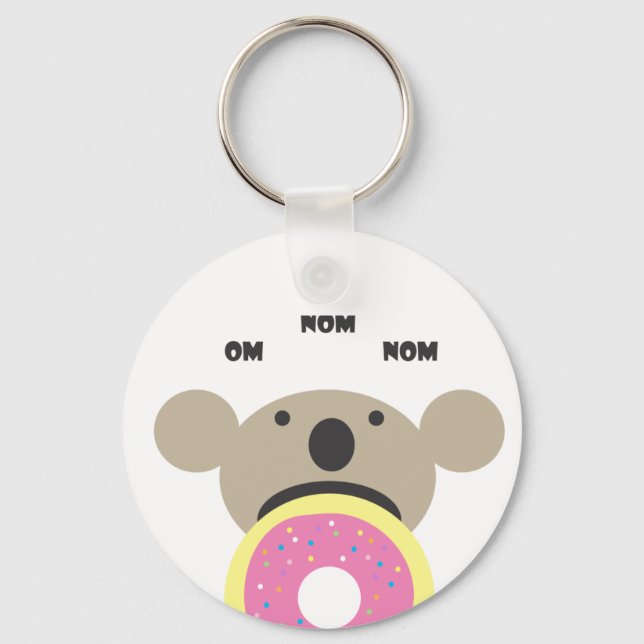 Koala Donut Diet Keychain (Front)