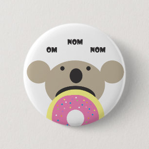Koala Donut Diet Pinback Button