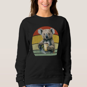 Koala Drinking Coffee  Koala And Coffee Sweatshirt