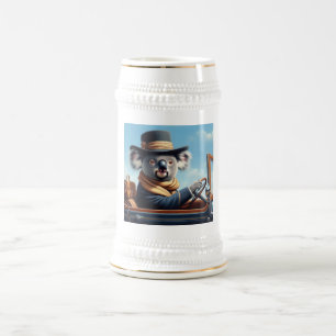 Koala Driving Beer Stein