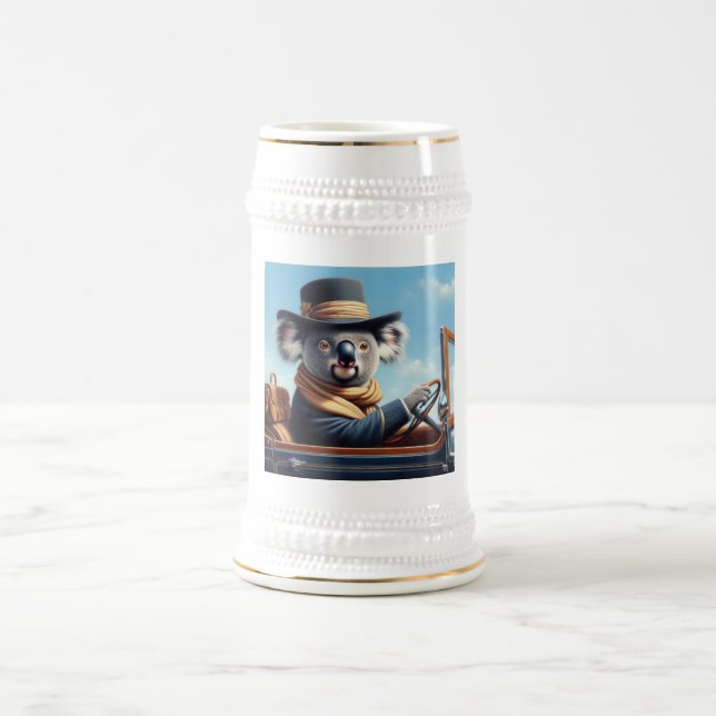 Koala Driving Beer Stein (Center)