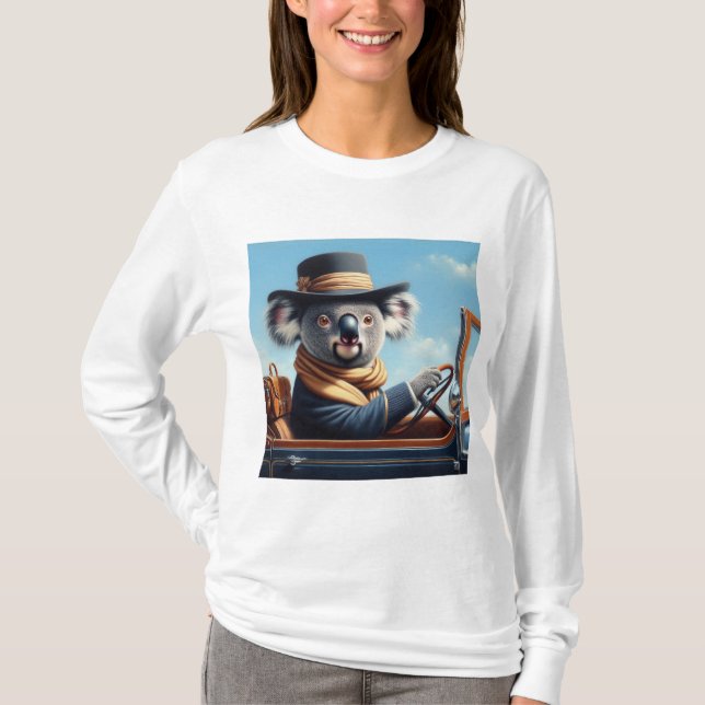 Koala Driving T-Shirt (Front)