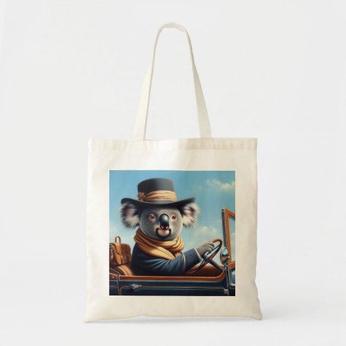 Koala Driving Tote Bag