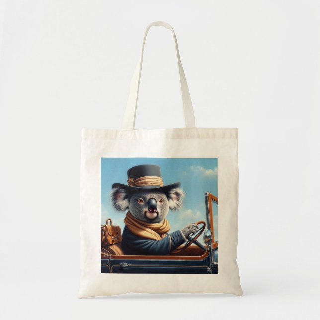 Koala Driving Tote Bag (Front)