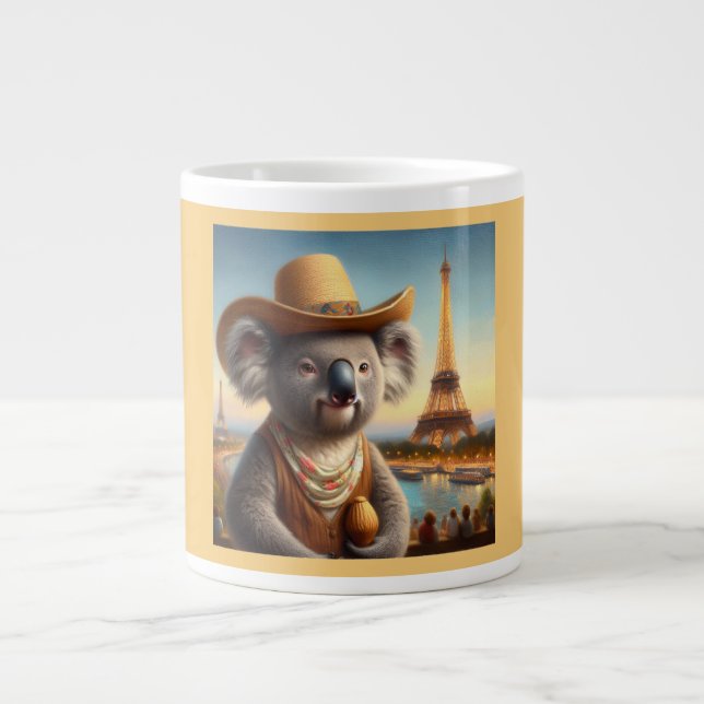 Koala Eiffel Tower Giant Coffee Mug (Front)