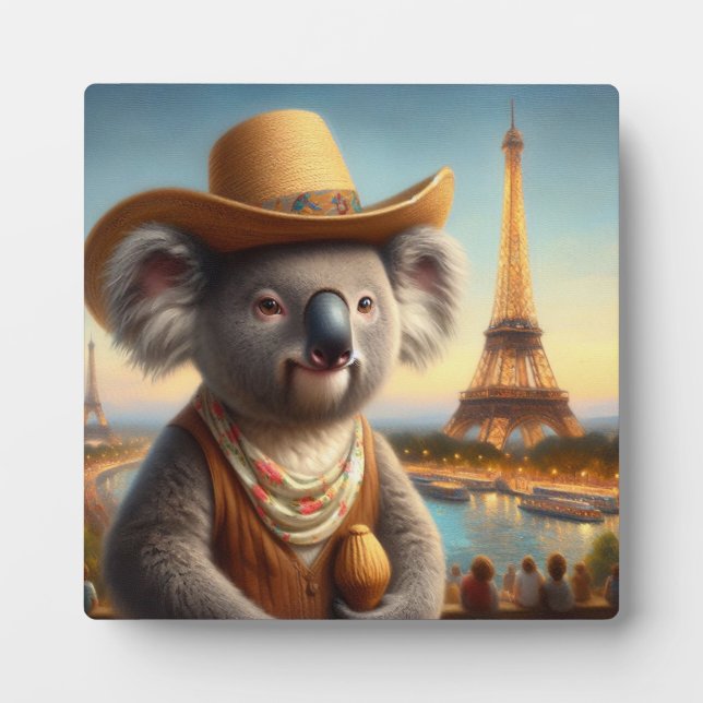 Koala Eiffel Tower Plaque (Front)