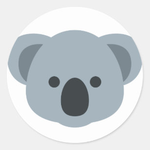 Koala emoji classic round sticker