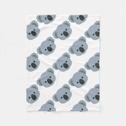 Koala emoji fleece blanket