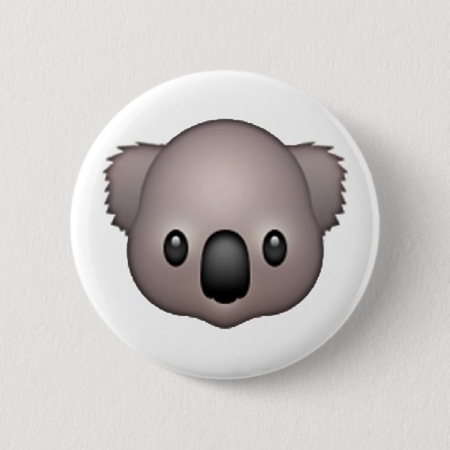 Koala - Emoji Pinback Button (Front)