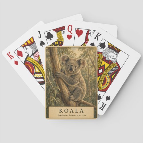 Koala Eucalyptus Forest VINTAGE Poker Cards
