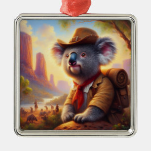 Koala Explorer Metal Ornament