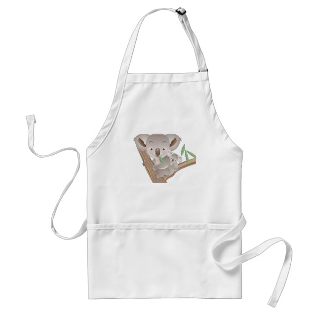 Koala Family Adult Apron (Front)