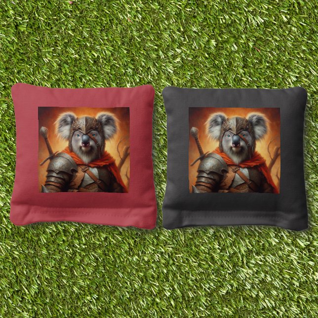 Koala Fantasy Warrior Cornhole Bags (Grass)