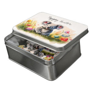 Koala field of Easter eggs Happy Easter Jigsaw Puzzle