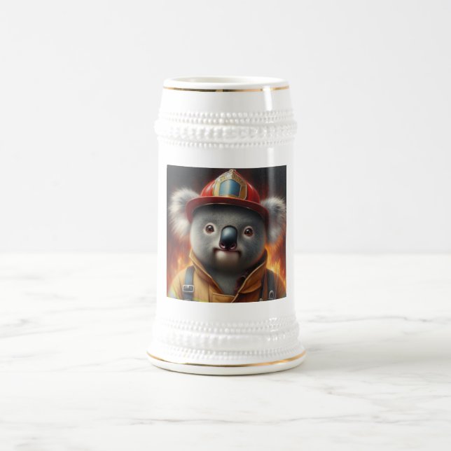 Koala Firefighter Beer Stein (Center)