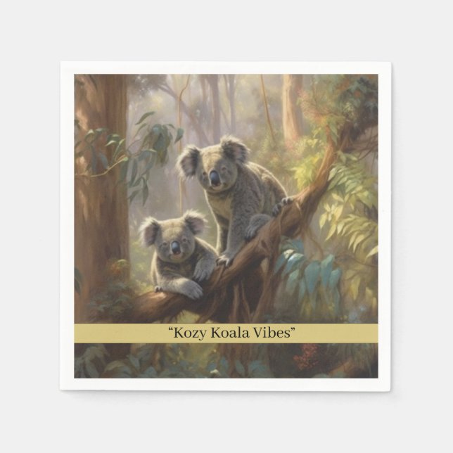 Koala Forest Dreams, custom  Napkins (Front)