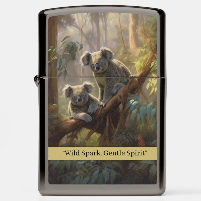 Koala Forest Dreams, custom  Zippo Lighter (Front)