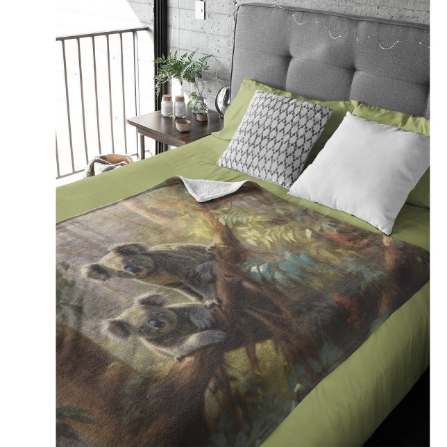 Koala Forest Dreams Fleece Blanket (Creator Uploaded)