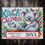Koala Friends: A Year of Art 2025/2026 Calendar<br><div class="desc">Celebrate a full year of koala fun with this charming 2025/2026 calendar!, perfect for young artists! Every month features a different koala in a joyful, playful scene, ready for fun. From hanging out in the treetops to adventuring in the forest, the koalas come to life through the creativity of your...</div>