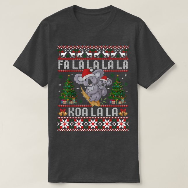 Koala Funny Ugly Christmas Sweater Gift  (Design Front)